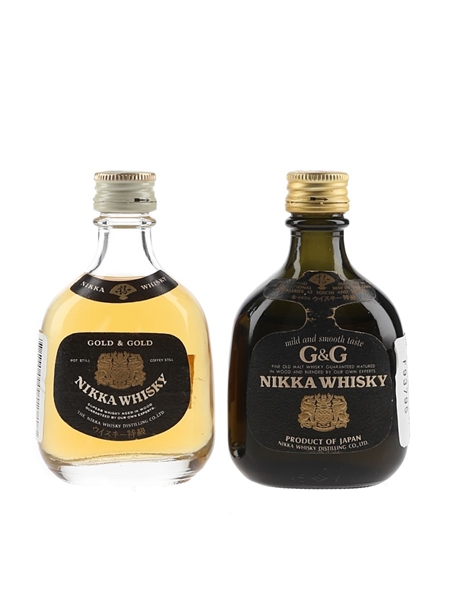 Nikka Gold & Gold Bottled 1980s 2 x 5cl / 43%