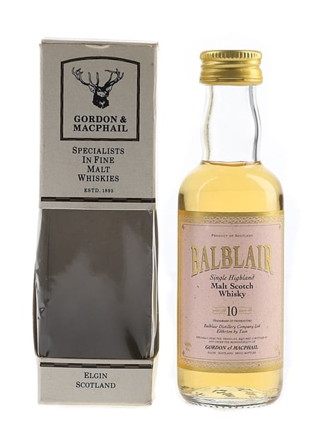 Balblair 10 Year Old Bottled 1990s - Gordon & MacPhail 5cl / 40%