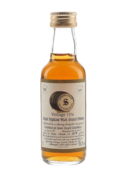 Glen Grant 1976 25 Year Old Bottled 2001 - Signatory Vintage 5cl / 58.2%