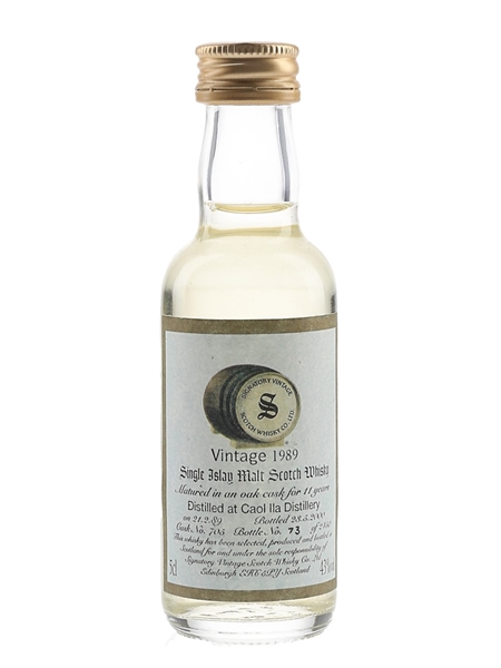 Caol Ila 1989 11 Year Old Bottle 2000 - Signatory Vintage 5cl / 43%