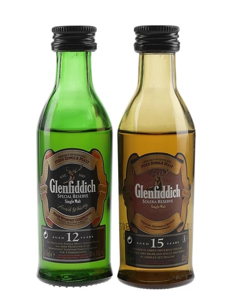 Glenfiddich 12 & 15 Year Old  2 x 5cl / 40%