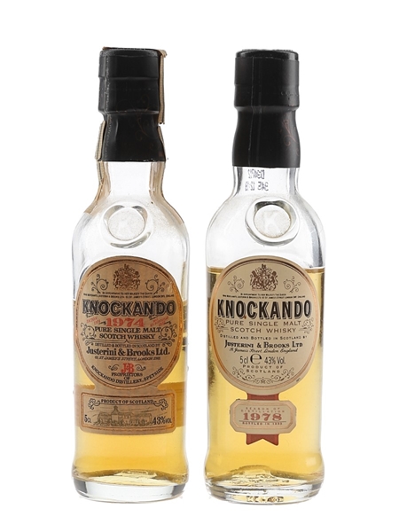 Knockando 1974 & 1978 Justerini & Brooks 2 x 5cl / 43%