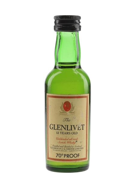 Glenlivet 12 Year Old Bottled 1970s 5cl / 40%