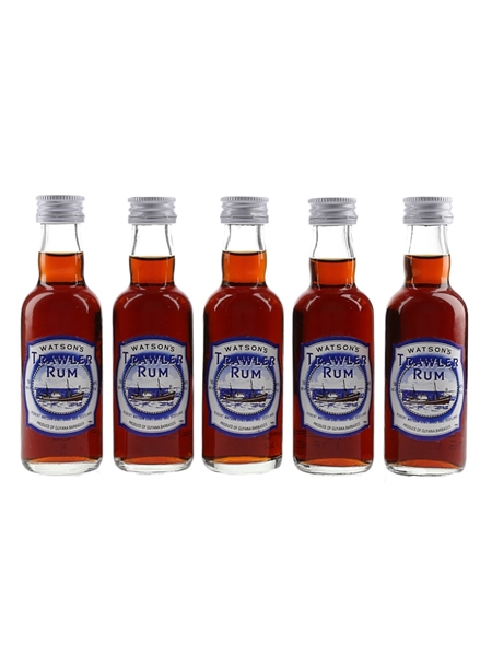 Watson's Trawler Rum Bottled 1980s 5 x 5cl / 40%