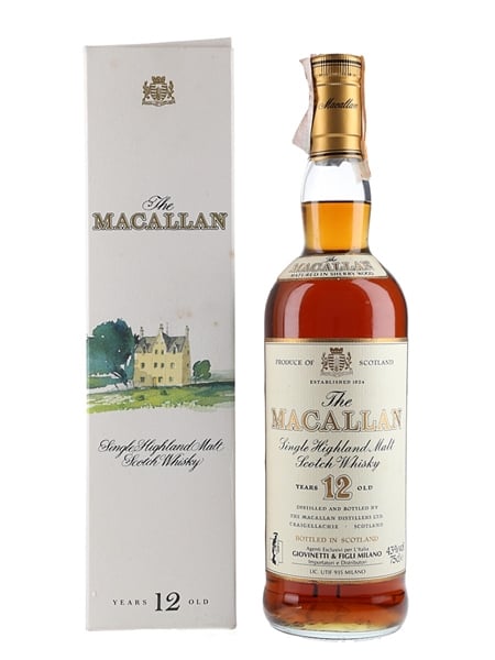 Macallan 12 Year Old Bottled 1980s-1990s - Giovinetti 75cl / 43%