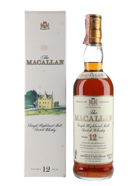 Macallan 12 Year Old Bottled 1980s-1990s - Giovinetti 75cl / 43%