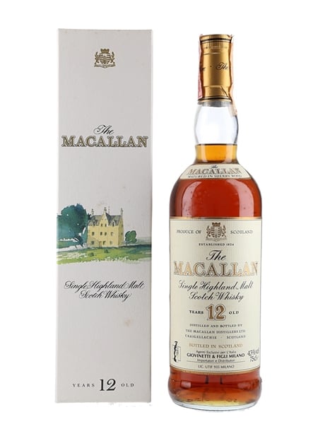 Macallan 12 Year Old Bottled 1980s-1990s - Giovinetti 75cl / 43%