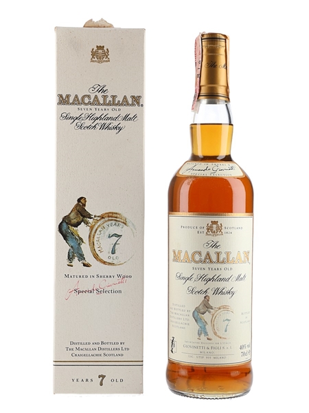 Macallan 7 Year Old Bottled 1990s-2000s - Giovinetti 70cl / 40%