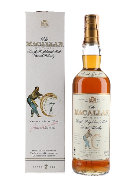 Macallan 7 Year Old Bottled 1990s-2000s - Giovinetti 70cl / 40%