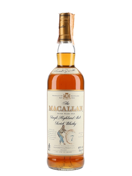 Macallan 7 Year Old Bottled 1990s-2000s - Giovinetti 70cl / 40%