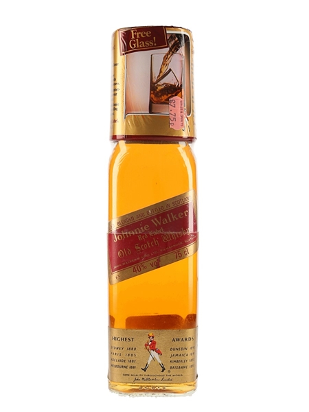 Johnnie Walker Red Label & Glass Bottled 1980s 75cl / 40%