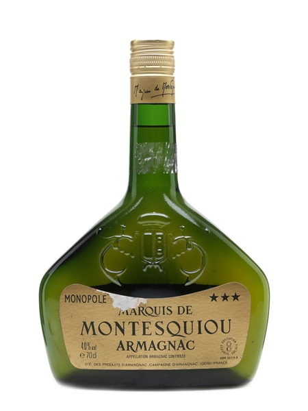 Marquis De Montesquiou 3 Star Armagnac Bottled 1990s 70cl / 40%