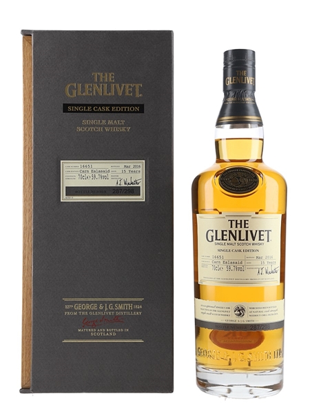 Glenlivet 15 Year Old Carn Ealasaid Bottled 2016 - Single Cask Edition 70cl / 59.7%