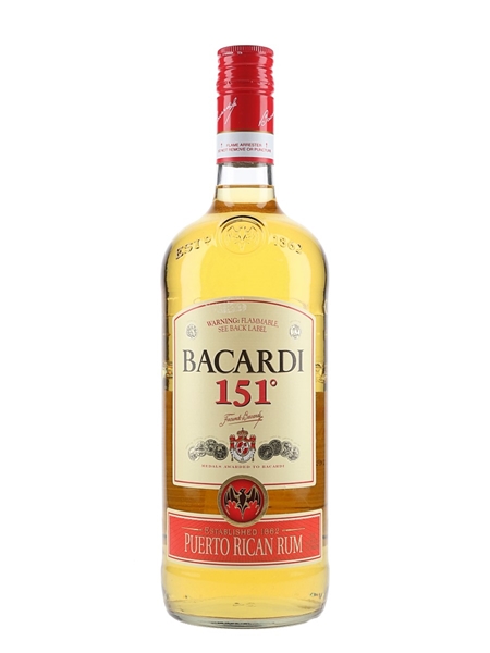 Bacardi 151 Puerto Rican Rum  100cl / 75.5%