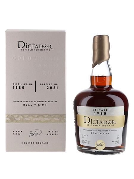 Dictador 1980 Bottled 2021 - Real Vision 70cl / 45%