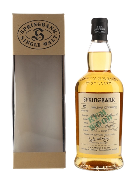 Springbank 1989 12 Year Old Rum Wood Bottled 2002 70cl / 54.6%