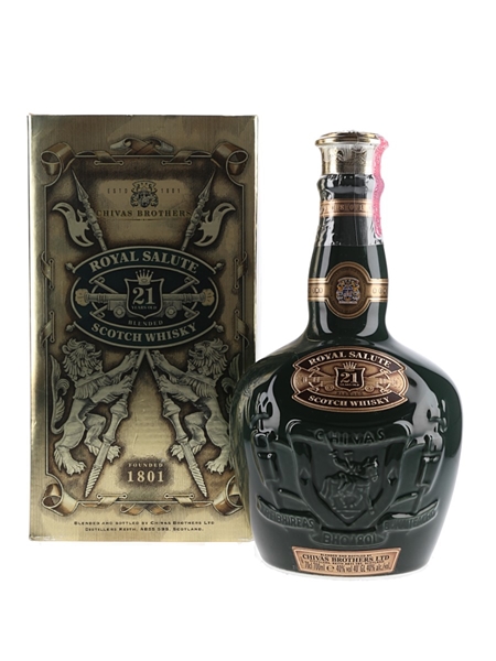 古酒】赤陶器  SALUTE SCOTCH WHISKY 21 yrs Royal Salute LXX 21 Year Old Blended Scotch Whisky, 70cl, 40