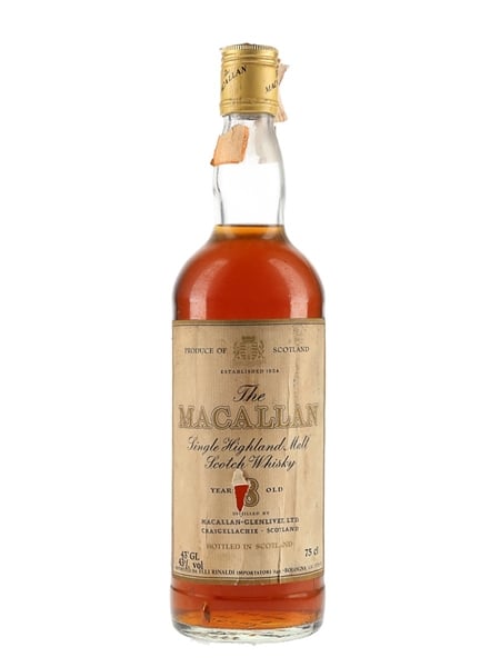 Macallan 8 Year Old Bottled 1980s - Rinaldi 75cl / 43%