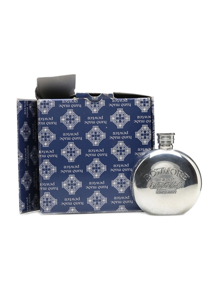 Bowmore Handcrafted Pewter Hip Flask  