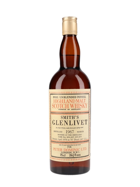 Glenlivet 1967 12 Year Old Bottled 1979 - Peter Dominic 75cl / 40%