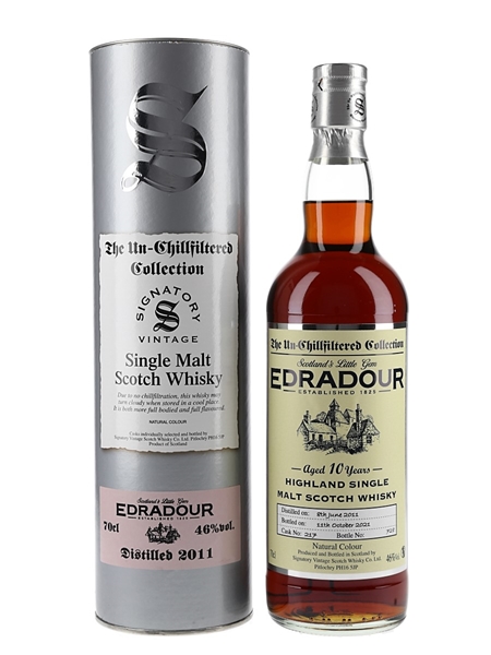 Edradour 2011 10 Year Old Cask 217 Bottled 2021 - Signatory Vintage 70cl / 46%