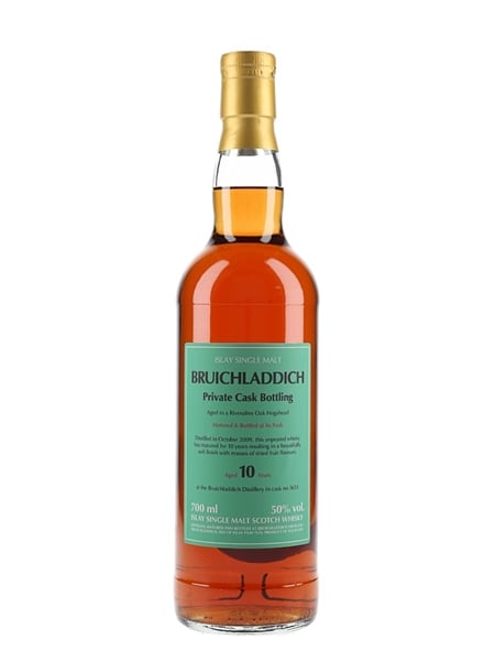 Bruichladdich 2009 10 Year Old Rivesaltes Cask 3653 Private Cask Bottling 70cl / 50%