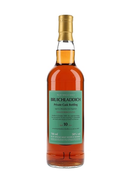Bruichladdich 2009 10 Year Old Rivesaltes Cask 3653 Private Cask Bottling 70cl / 50%