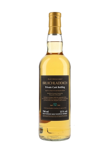 Bruichladdich 2009 12 Year Old Cask 3624 Private Cask Bottling 70cl / 55%