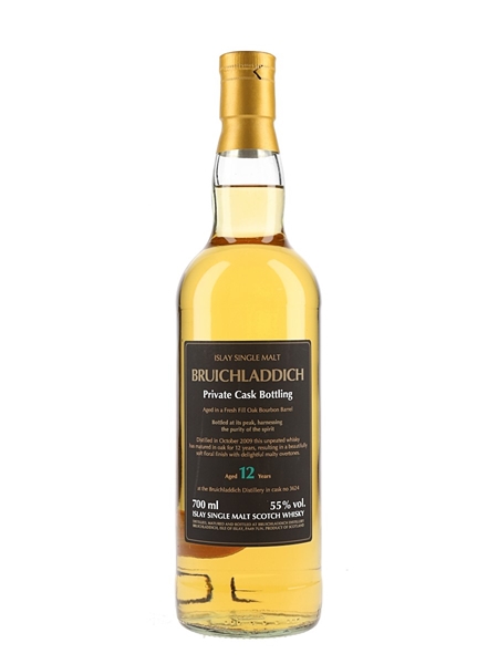 Bruichladdich 2009 12 Year Old Cask 3624 Private Cask Bottling 70cl / 55%