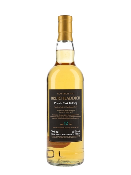 Bruichladdich 2009 12 Year Old Cask 3624 Private Cask Bottling 70cl / 55%