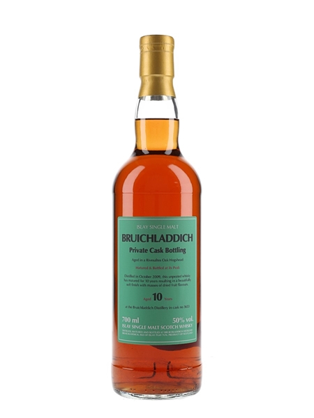 Bruichladdich 2009 10 Year Old Rivesaltes Cask 3653 Private Cask Bottling 70cl / 50%