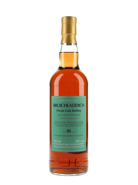 Bruichladdich 2009 10 Year Old Rivesaltes Cask 3653 Private Cask Bottling 70cl / 50%