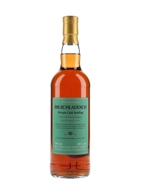 Bruichladdich 2009 10 Year Old Rivesaltes Cask 3653 Private Cask Bottling 70cl / 50%