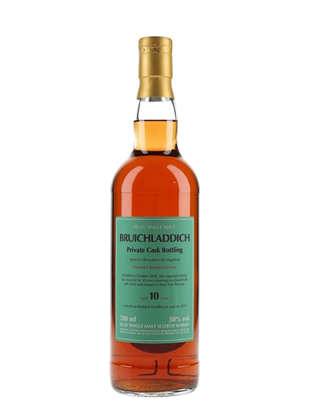 Bruichladdich 2009 10 Year Old Rivesaltes Cask 3653 Private Cask Bottling 70cl / 50%