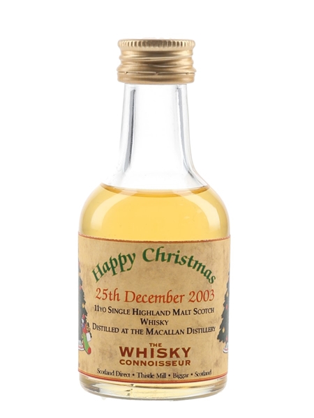 Macallan 11 Year Old Merry Christmas Bottled 2003 - The Whisky Connoisseur 5cl / 40%