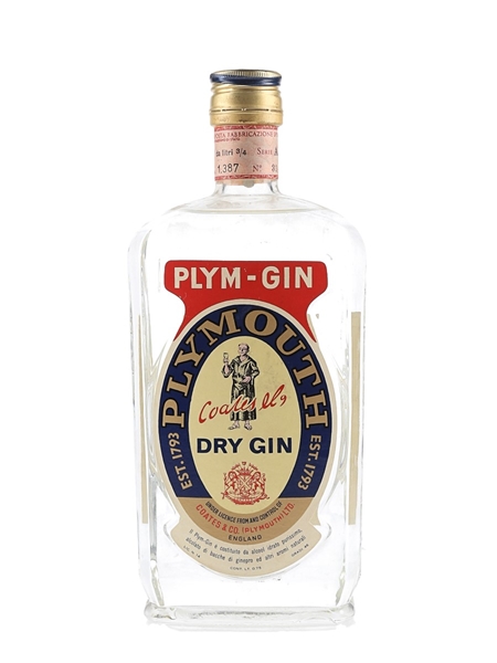 Coates & Co. Plym Gin Bottled 1960s-1970s - Stock 75cl / 46%