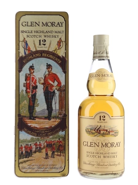 Glen Moray 12 Year Old Bottled 1980s - Scotland's Historic Highland Regiments 75cl / 40%