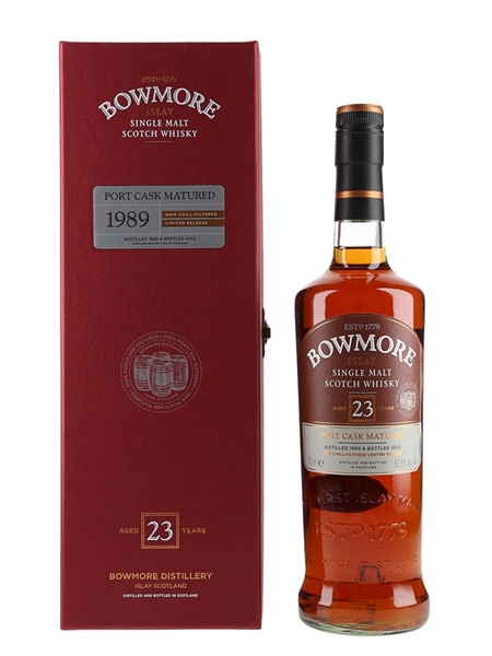 Bowmore 1989 23 Year Old Bottled 2013 - Port Cask Matured 70cl / 50.8%