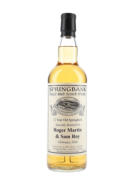 Springbank 22 Year Old Bottled 2016 - Private Cask Bottling 70cl / 52.1%