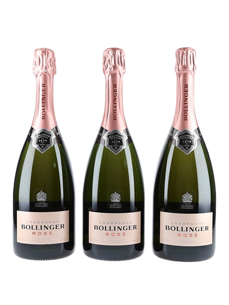 Bollinger Rose Champagne  3 x 75cl / 12%