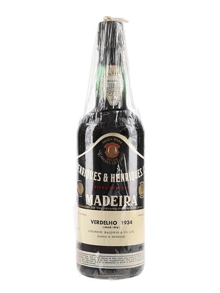 Henriques & Henriques Verdelho Madeira 1934  75cl / 21%