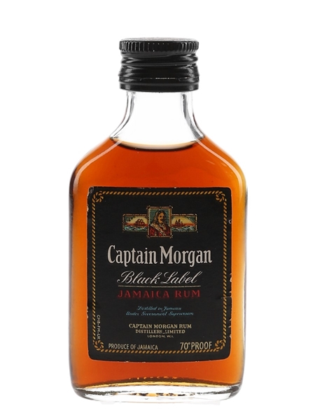 Captain Morgan Black Label Jamaica Rum Bottled 1970s 5cl / 40%