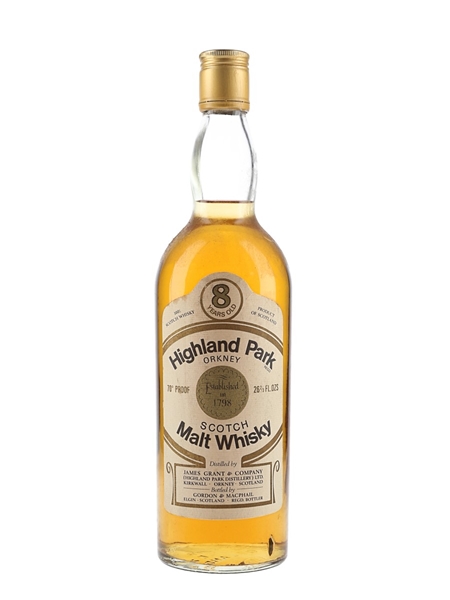 Highland Park 8 Year Old Bottled 1970s - Gordon & MacPhail 75.7cl / 40%