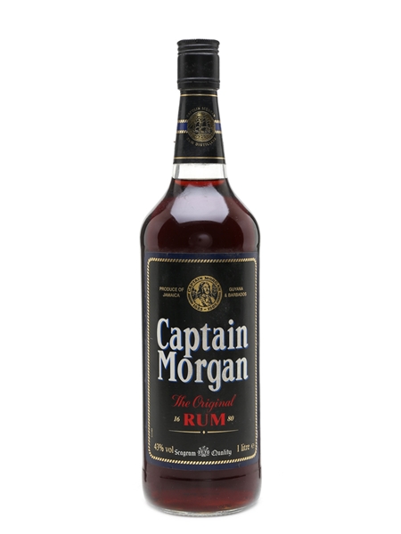 Captain Morgan Black Label Rum Bottled 1980s 100cl / 43%