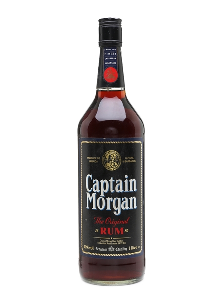 Captain Morgan Black Label Rum Bottled 1980s 100cl / 43%