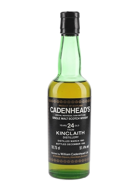 Kinclaith 1965 24 Year Old Single Cask Bottled 1989 - Cadenhead's 18.75cl / 51.4%