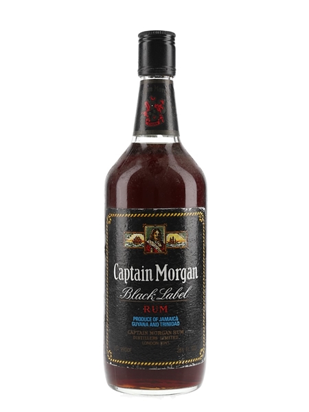 Captain Morgan Black Label Rum Bottled 1970s 75.7cl / 40%