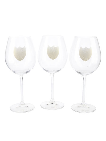 Dom Perignon Champagne Glasses  3 x 24cm Tall