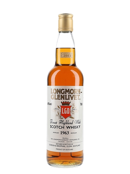 Longmorn Glenlivet 1963 Bottled 2003 - Gordon & MacPhail 70cl / 40%