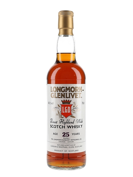 Longmorn Glenlivet 25 Year Old Bottled 2000 - Gordon & MacPhail 70cl / 40%